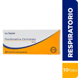 La Santé Antihistamínico (120 mg) 10 Tabletas