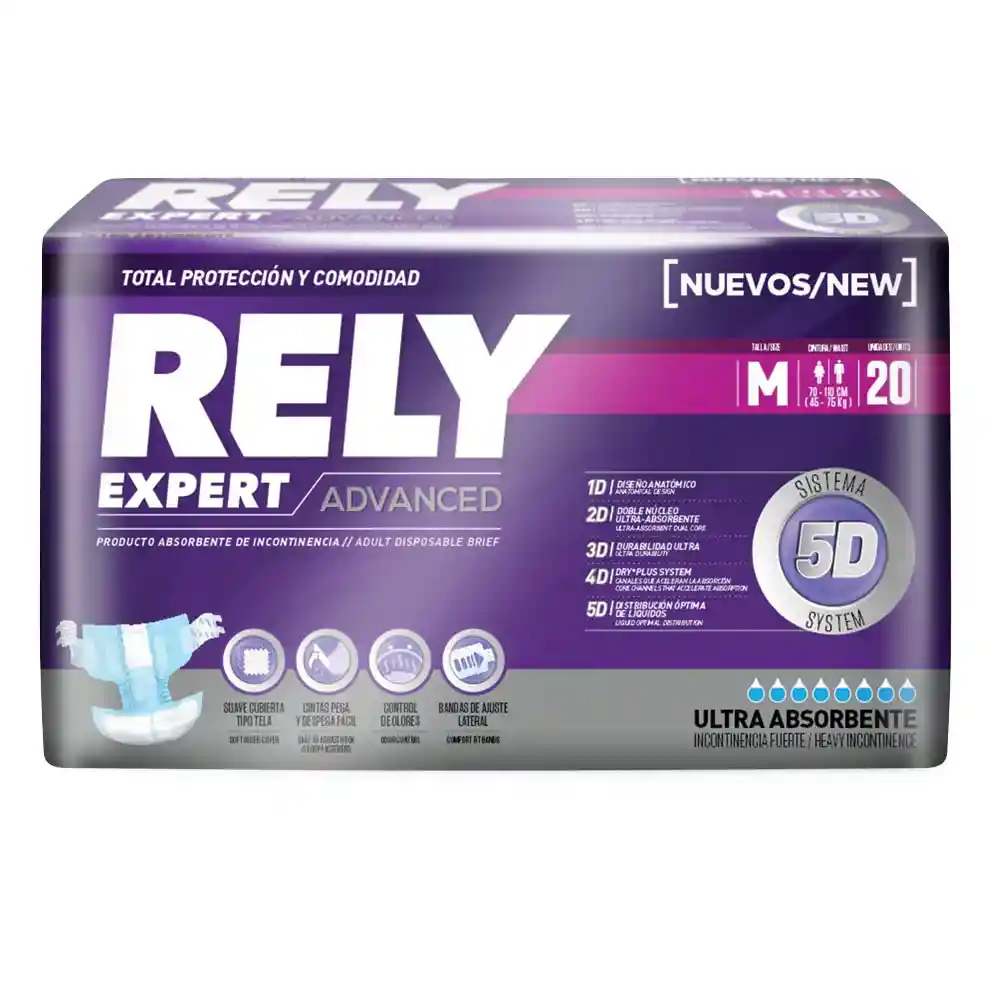 Rely Pañal para Adulto Talla M 