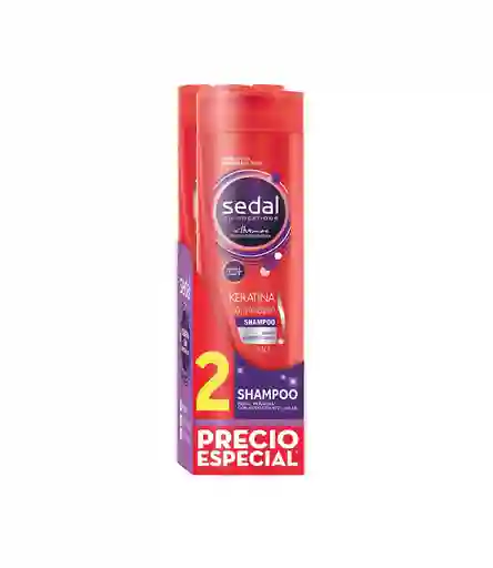 Sedal Shampoo con Keratina Antioxidante Pack X2