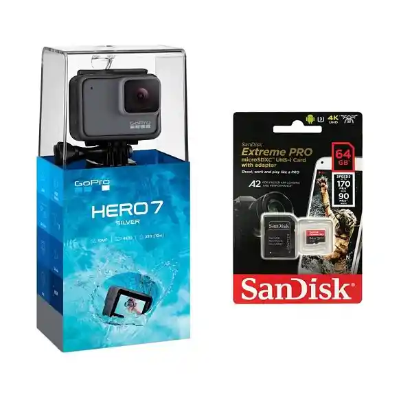 Gopro Hero 7 Silver + Memoria 64Gb