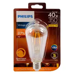 Philips Home Bombillo Pera Vintage 5.5W E27