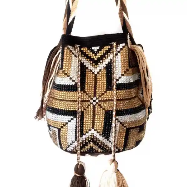 Wayuu Mochila Grande Con Cristales