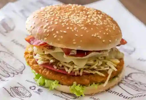 Hamburguesa de Pollo Apanado