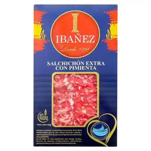 Ibañez Salchichón Español Extra Pimienta Sku 176024. Sku 7707255639940