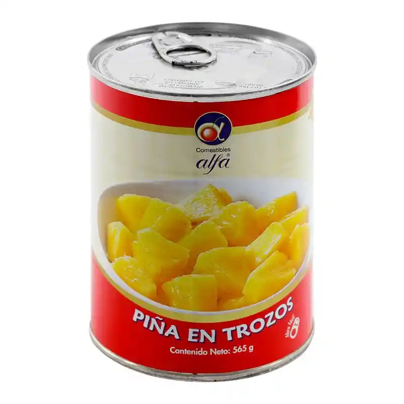 Piña en Trozos Alfa 565 g Sku 194394. Sku 7703176909599