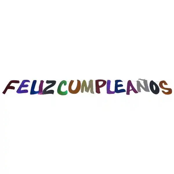 Letrero Metalizado Feliz Cumple