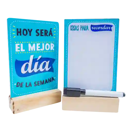 Tablero borrable celeste