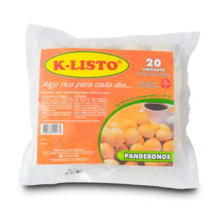 K-Listo Pandebonos Sabor Tradicional