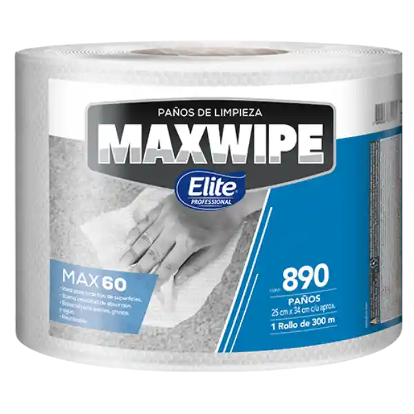 Maxwipe  Bobina X60 300 Mts 890 Paños Ref.615001