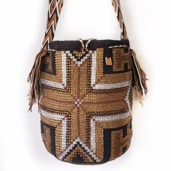 Wayuu Mochila Grande Con Cristales