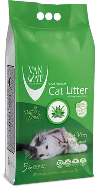 Arena sanitaria para gatos Van Cat Compact - Fragancia Aloe Vera