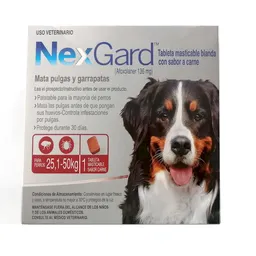 Nexgard 25 a 50 Kg 1 Tableta (136 mg)