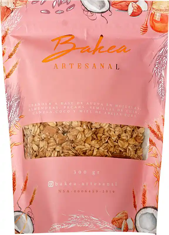 Granola Artesanal Bakea Sin Azucar Añadida 300 g