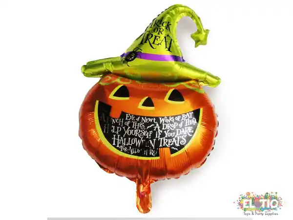 Halloween Globo Metalizado De Calabaza Grande