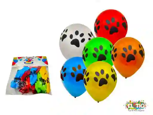 Bombas Globo Con Huellitas Colores Surtidos R12