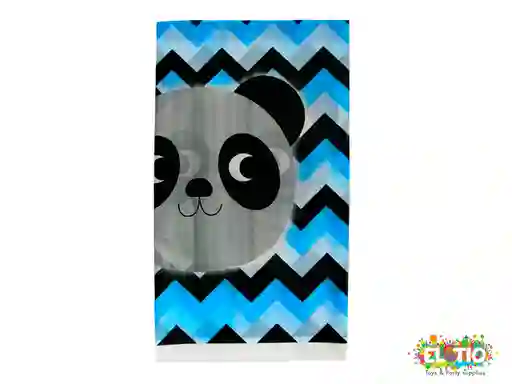 Panda Azul Mantel Rectangular