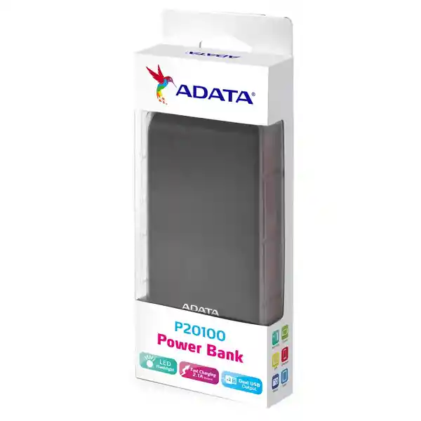 Adata Power Bank 12500 P12500 - Negro