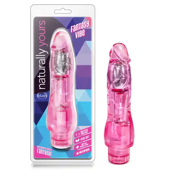 Vibrador Siliconado - Fantasy Naturally- Rosado