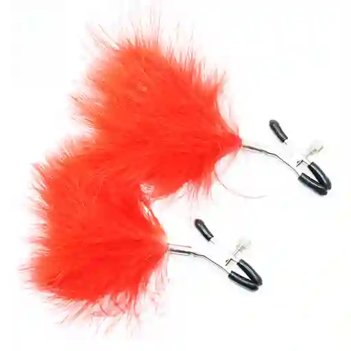 Pinzas para pezones con plumas