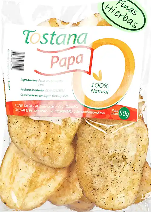 Tostana Botana Papas Finas Hierbas 50 G