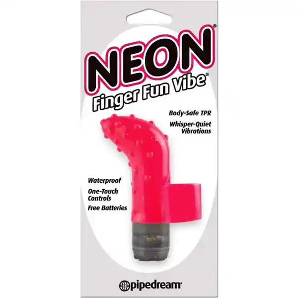 Vibrador Neón Dedos Divertidos Rosado