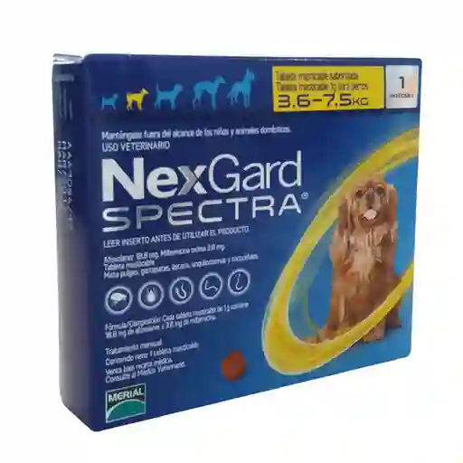 Nexgard Spectra 3 Kg A 7Kg (1 Comprimido)