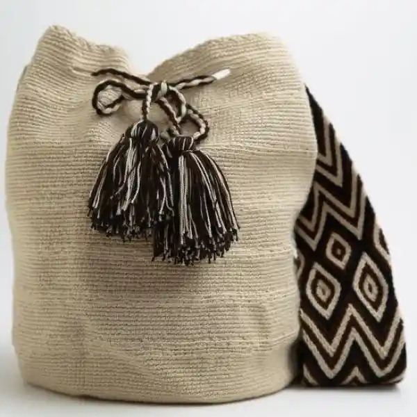 Wayuu Mochila Grande Unicolor