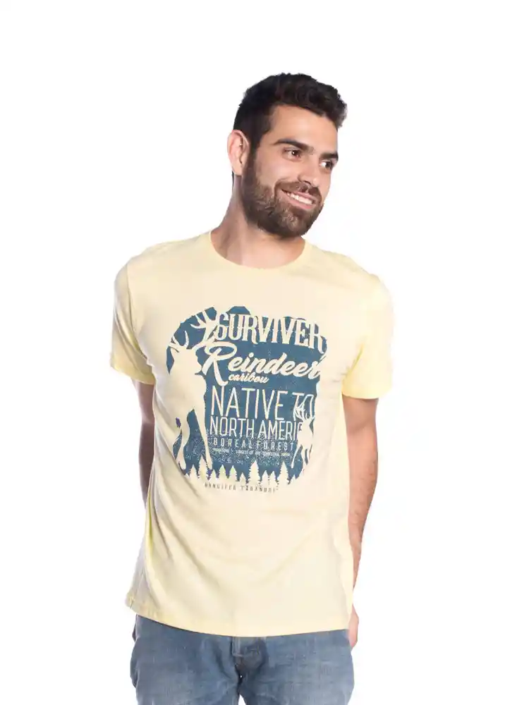 Camiseta Manga Corta Amarilloa13694