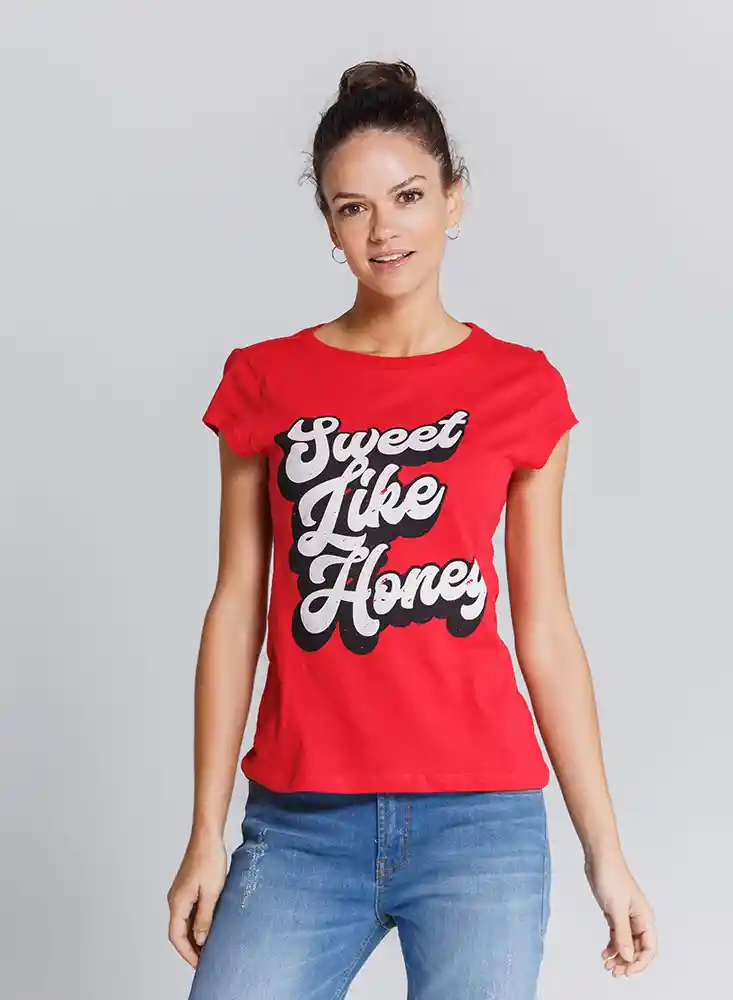 Camiseta Manga Corta Rojo 1a13775