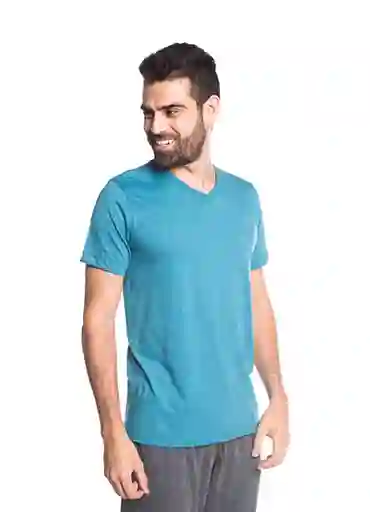 Camiseta Manga Corta Azul/petr