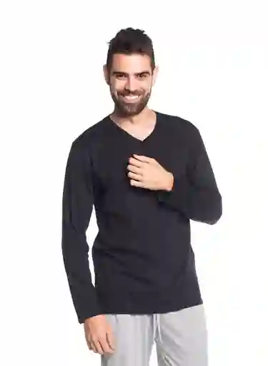 Camiseta Manga Larga Negro