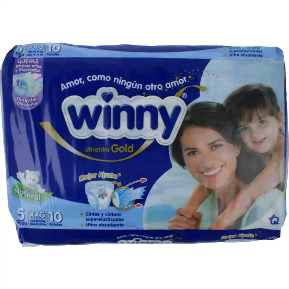 Winny Pañales Desechables Ultratrim Gold Etapa 5 XXG