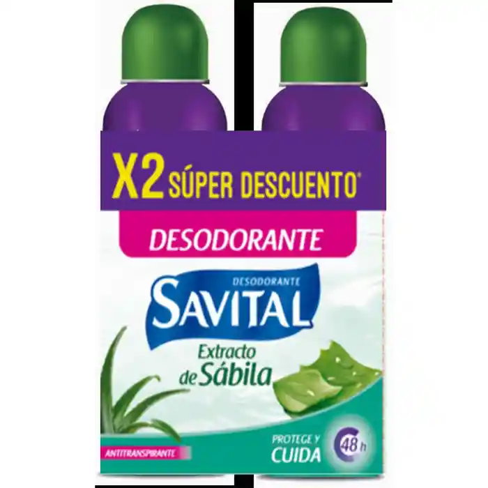 Savital Desodorante Extracto De Sabila Spray 85 G X 2