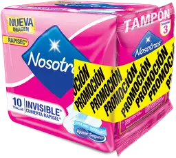 Nosotras Toallas Higiénicas Invisible Rapigel 