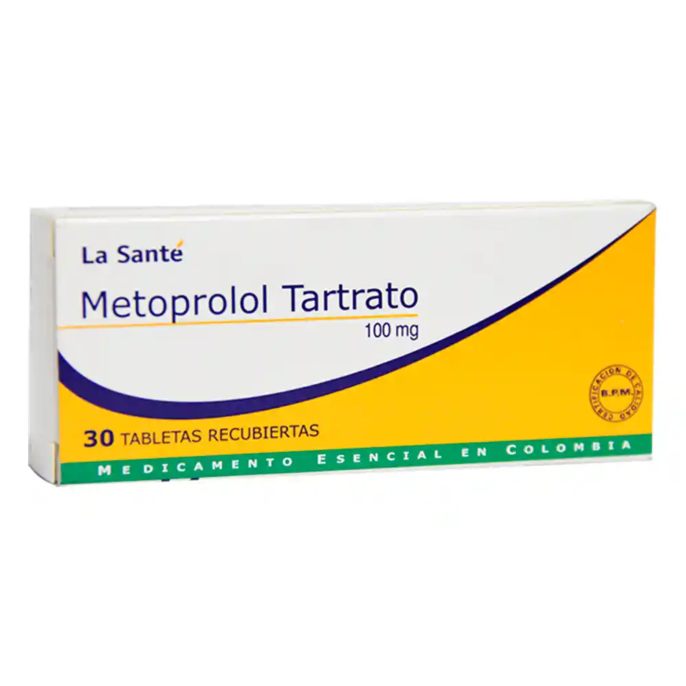 Metoprolol 100 Mg 30 Tabletas Ls M 24360