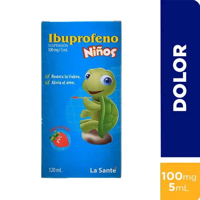 La Sante Ibuprofeno Analgésico (100 mg) Suspensión Infantil Sabor a Fresa
