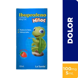 La Sante Ibuprofeno Analgésico (100 mg) Suspensión Infantil Sabor a Fresa
