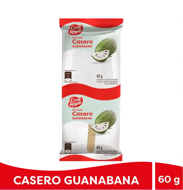 Cream Helado Paleta Casera de Guanábana