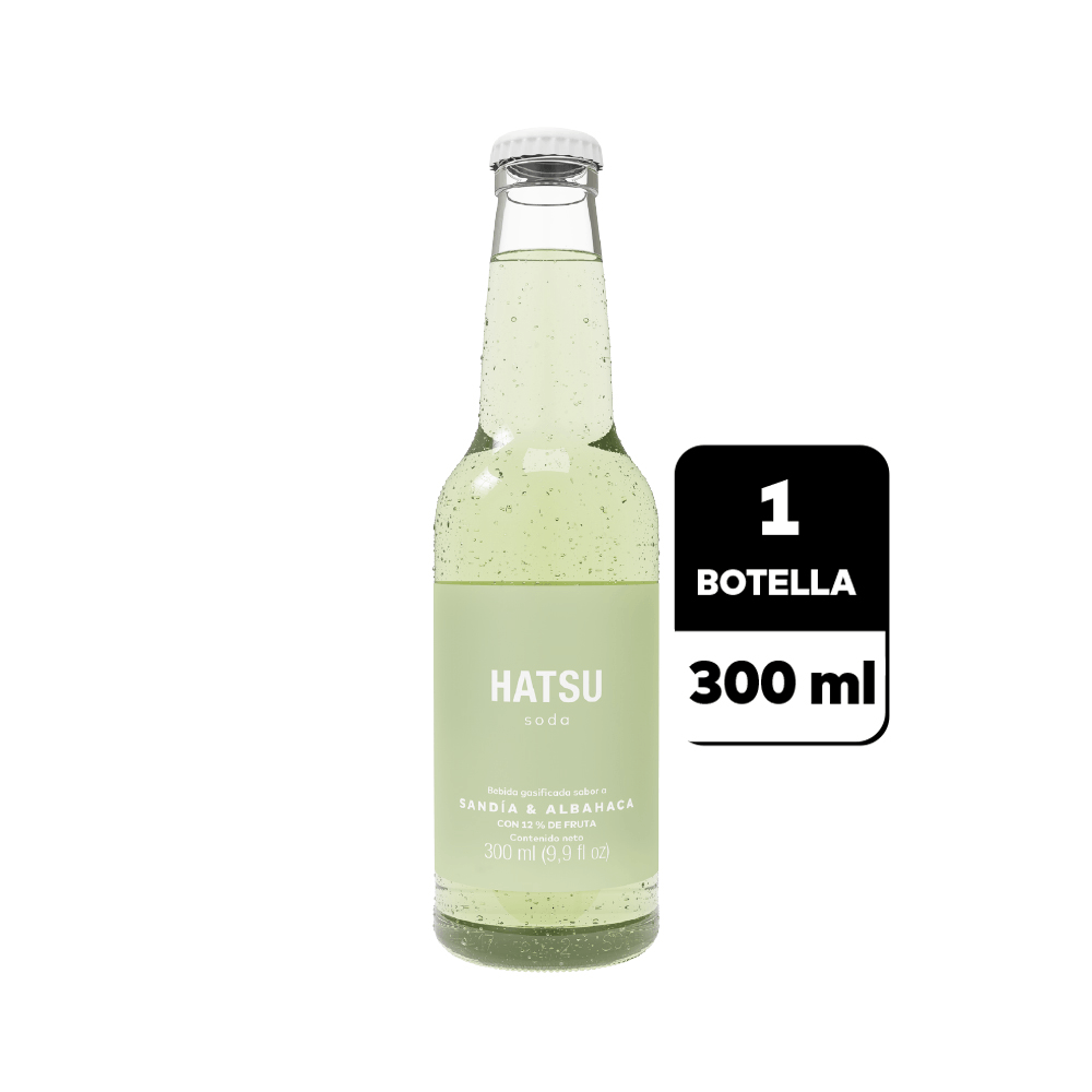 Hatsu Soda Sandia Albahaca 300 ml 