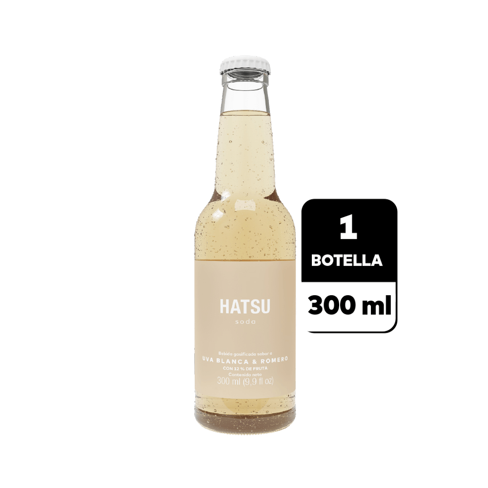 Soda Hatsu Uva Blanca y Romero 300 ml