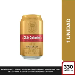 Cerveza Club Colombia Dorada Lta 330ml