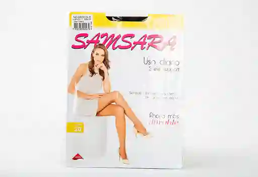 Samsara Media Supervelada Support Transparente Negro Talla M