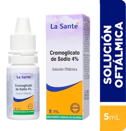La Santé Solución Oftálmica Cromoglicato de Sodio (4 %) 5 mL