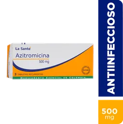 Azitromicina La Santé 500 Mg Antiinfeccioso
