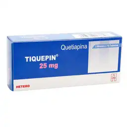 Tiquepin  Quetiapina 25Mg Caja X 30 Tabletas 