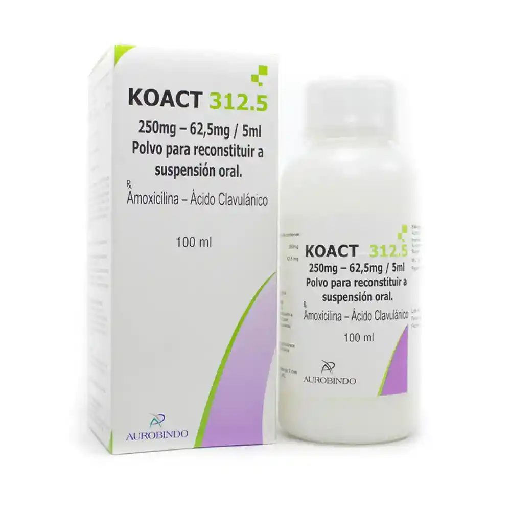 Koact Polvo para Suspensión Oral (250 mg / 62.5 mg)