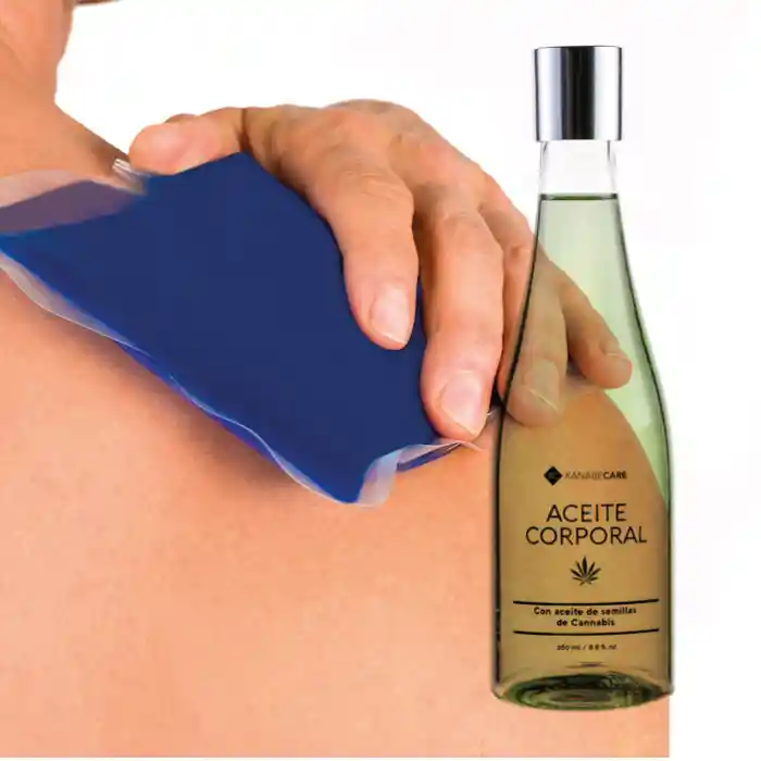 Kanabecare Kit Aceite Corporal + Compresa Para Cuello