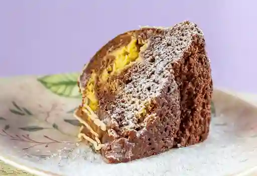 Porción de Brownie Cheesecake
