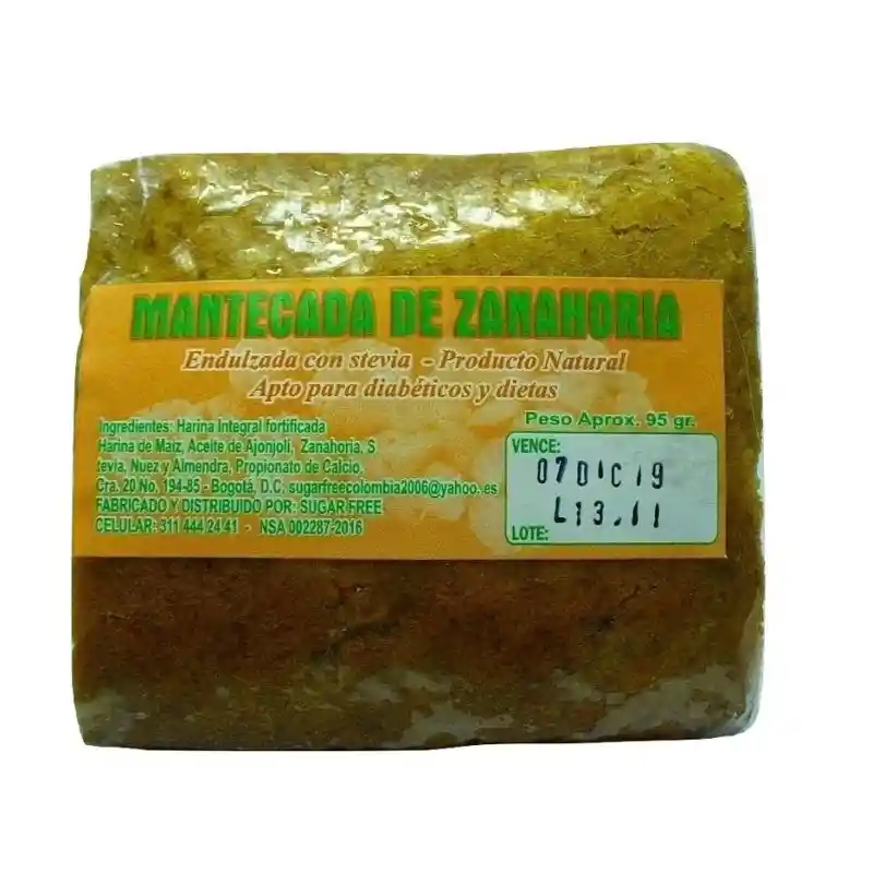 Stevia Sugar Free Mantecada De Zanahoria Con