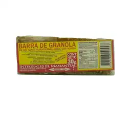 El Manantial Turrón de Granola Barra con Maní